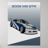 2005 M3 GTR raceauto Poster (Voorkant)