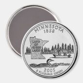 2005 Minnesota State Quarter magneet (Voorkant / Achterkant)