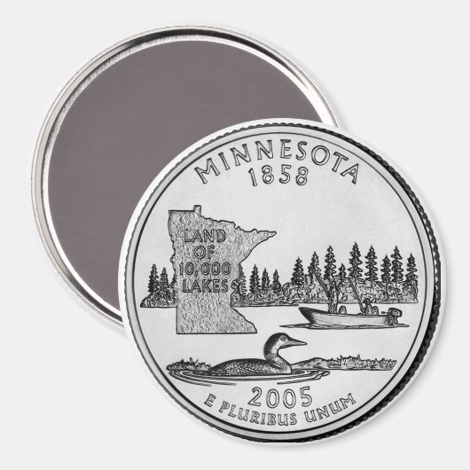 2005 Minnesota State Quarter magneet (Voorkant / Achterkant)