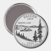 2005 Oregon State Quarter magneet (Voorkant / Achterkant)