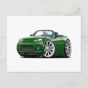 2006-08 Miata Green Car Briefkaart