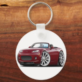 2006-08 Miata Maroon Car. Sleutelhanger (Voorkant)