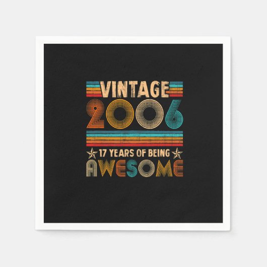  2006 17e verjaardag van cadeaujongens meisjes 17  servet (Voorkant)