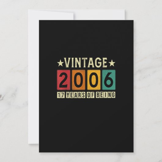  2006 17e verjaardag van de geschenken van 2006 17 kaart (Voorkant)