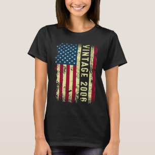  2006 Amerikaanse vlag 17 jaar oud 17e geboorte T-shirt