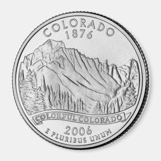2006 Colorado State Quarter magneet (Voorkant)