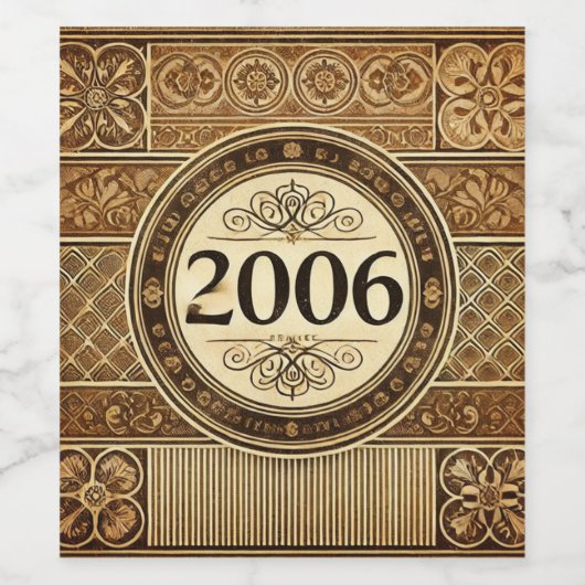 2006: Een jaar van bloei Wijn Etiket (Enkel label)