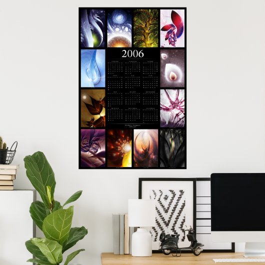 2006 Fractal Kalender Poster (Thuiskantoor)
