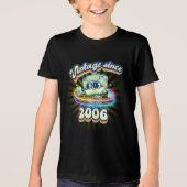 2006 Geboren Retro Cassettebandje 19e verjaardag Tri-Blend Shirt (Voorkant)