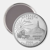 2006 Nebraska State Quarter magneet (Voorkant / Achterkant)