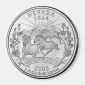 2006 Nevada State Quarter magneet (Voorkant)