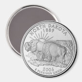 2006 North Dakota State Quarter magneet (Voorkant / Achterkant)