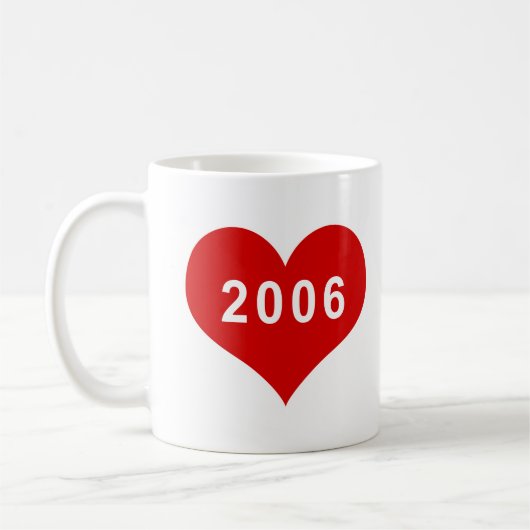 2006 Rode Hart Koffiemok (Links)