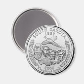 2006 South Dakota State Quarter magneet (Voorkant / Achterkant)