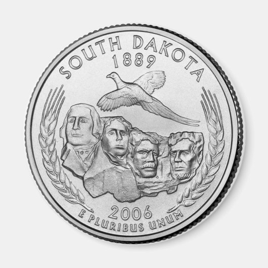 2006 South Dakota State Quarter magneet (Voorkant)
