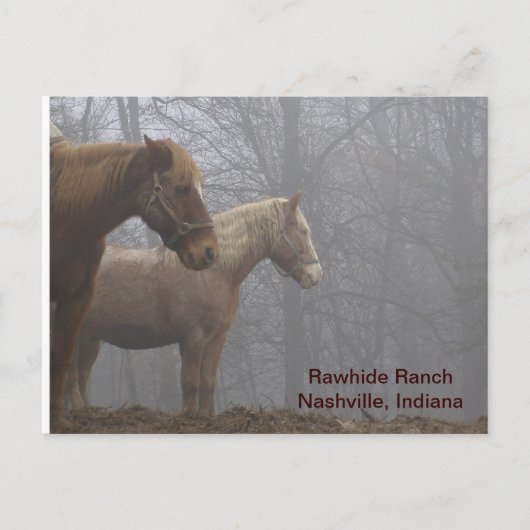 20071221_0021_r1, Rawhide RanchNashville, Indiana Briefkaart (Voorkant)