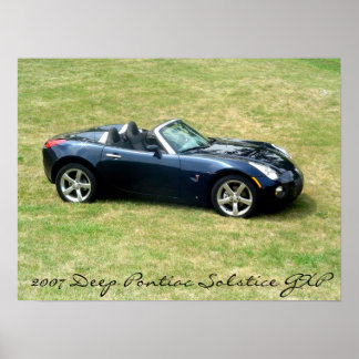 2007 Deep Blue Pontiac Solstice GXP Afbeelding Poster