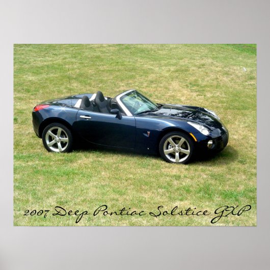 2007 Deep Blue Pontiac Solstice GXP Afbeelding Poster (Voorkant)