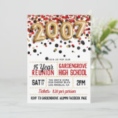 2007 High School College reünie uitnodiging (Staand voorkant)