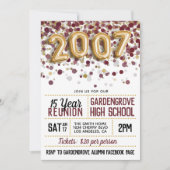 2007 High School College reünie uitnodiging (Voorkant)