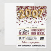 2007 High School College reünie uitnodiging (Voorkant / Achterkant)