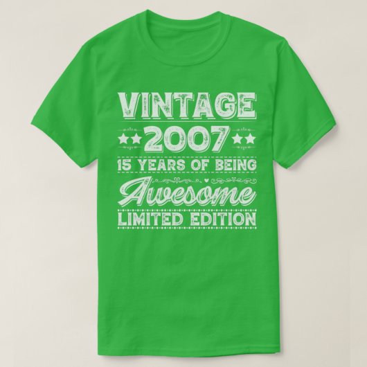 2007 Limited Edition 15th Birthday T-shirt (Design voorkant)