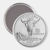 2007 Montana State Quarter magneet (Voorkant / Achterkant)