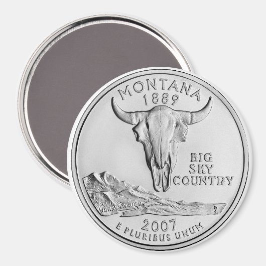2007 Montana State Quarter magneet (Voorkant / Achterkant)