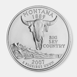 2007 Montana State Quarter magneet