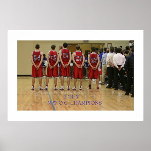 2007 NWOC basketbalwedstrijd Poster (Voorkant)