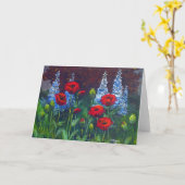 2007_Poppies_Delphiniums Kaart (Gele Bloem)