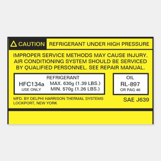 2007 Tacoma A / C airconditioning sticker (Voorkant)