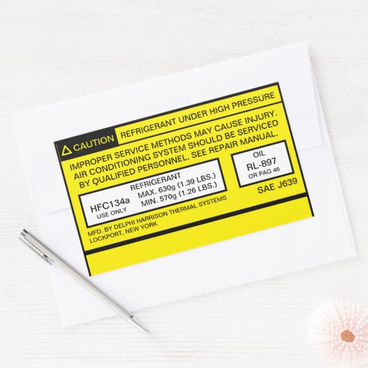 2007 Tacoma A / C airconditioning sticker (Envelop)