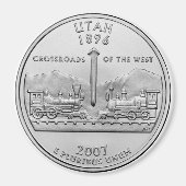 2007 Utah State Quarter magneet (Voorkant)