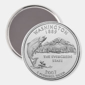 2007 Washington State Quarter Magneet (Voorkant / Achterkant)