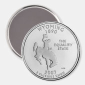 2007 Wyoming State Quarter magneet (Voorkant / Achterkant)