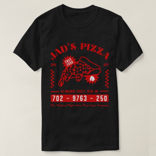 2007scape Jad_s Pizza Company OSRS T-shirt (Design voorkant)