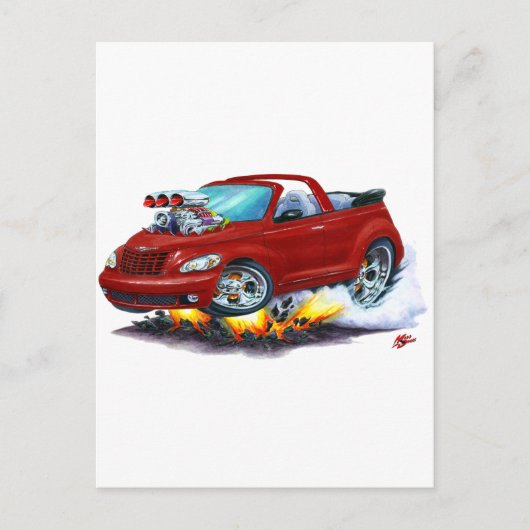 2008-10 PT Cruiser Maron Convertible Briefkaart (Voorkant)