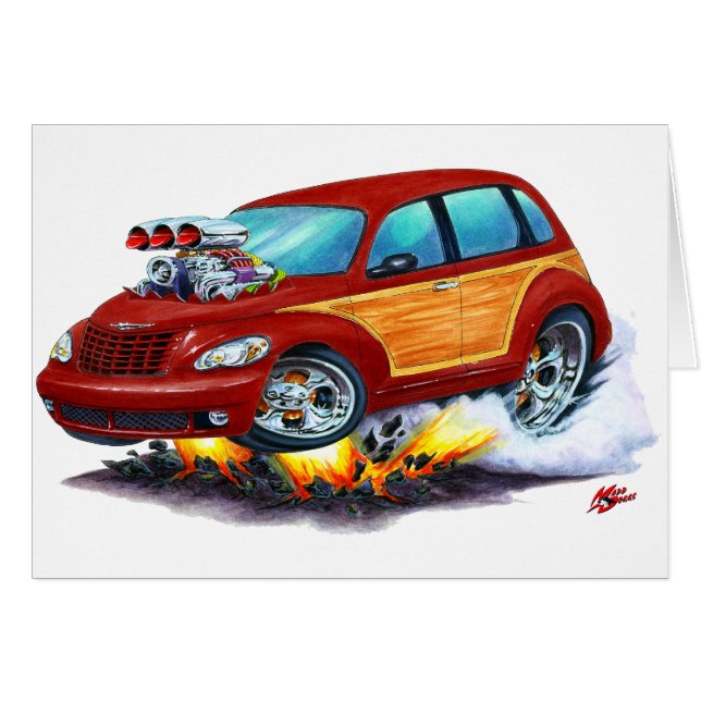 2008-10 PT Cruiser Maroon Woodie (Voorkant Horizontaal)