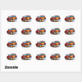 2008-10 PT Cruiser Maroon Woodie Ronde Sticker (Vel)