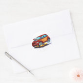 2008-10 PT Cruiser Maroon Woodie Ronde Sticker (Envelop)