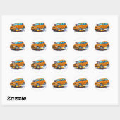 2008-10 PT Cruiser Oranje auto Ronde Sticker (Vel)