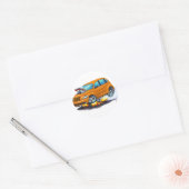 2008-10 PT Cruiser Oranje auto Ronde Sticker (Envelop)