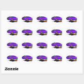 2008-2010 Challenger Paarse car Ronde Sticker (Vel)