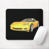 2008 Corvette: Sportauto: Gele finish: Muismat (Met muis)
