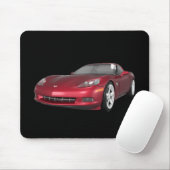 2008 Corvette: sportwagen: Candy Apple afwerking: Muismat (Met muis)