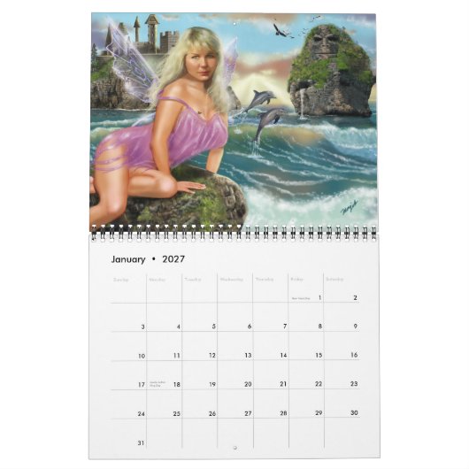 2008 Fantasy Portret Calendar Kalender (Jan 2027)