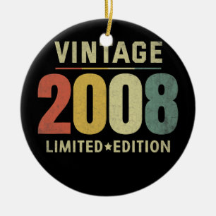 2008 Limited Edition 14th Birthday Mannen Keramisch Ornament