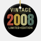 2008 Limited Edition 14th Birthday Mannen Keramisch Ornament (Achterkant)