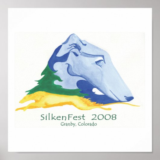 2008 Silkenfest logo Kim Tucker poster/print Poster (Voorkant)